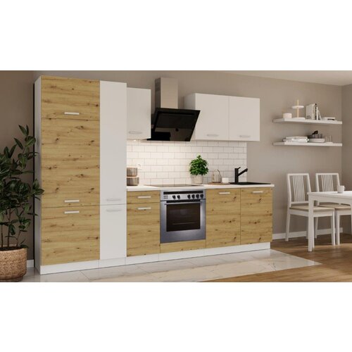  Kuhinjski blok CALIFORNIA HRAST 290 cm z vgradnimi aparati Cene