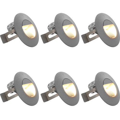  Vanjske LED zidne svjetiljke 6 kom 2 W srebrne okrugle Cijene