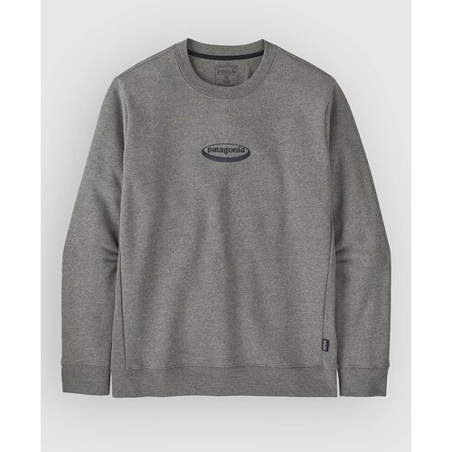 Patagonia 95 Oval Logo Uprisal Crew Pulover gravel heather Slike