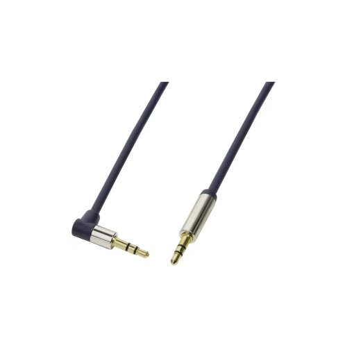 Logilink CA11100 klinker avdio priključni kabel 1.00 m temno modra (mat) 90° kotni navzgor, (20431557) Cene