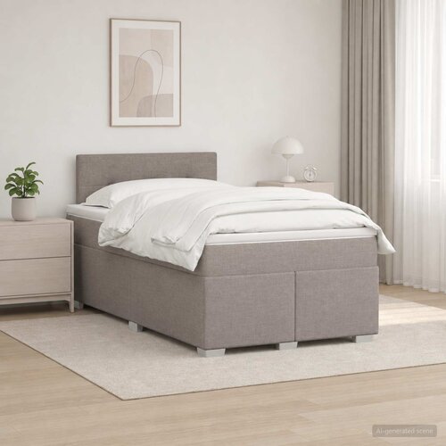  Boxspring krevet s madracem Sivosmeđa 120 x 190 cm Tkanina Cijene