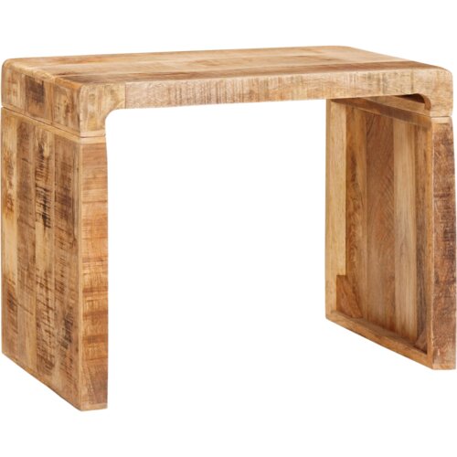 vidaXL Stranska miza Rjava 60 x 35 x 46 cm Trdnina mango lesa Cene