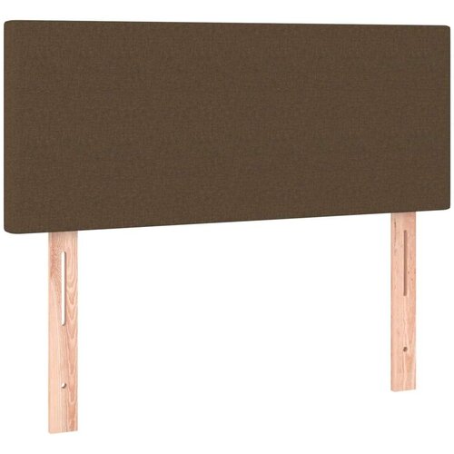 VidaXL Krevet box spring s madracem tamnosmeđi 120 x 190 cm od tkanine Slike