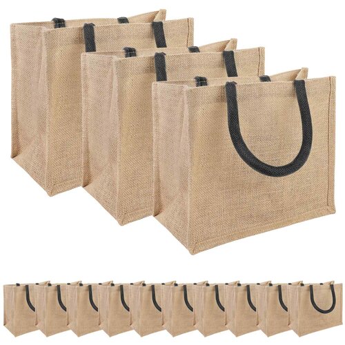  Torbe od jute 50 Prirodna i crna 26 x 22 x 14 cm 100% Jut Cijene