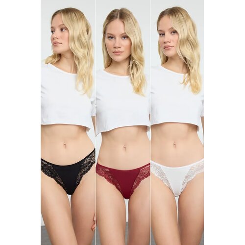 TRENDYOLMILLA Ženski set donjeg ve&scaron;a Thmaw25Ku00013, 3 komada, Crni Cene