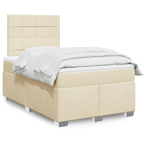  Krevet box spring s madracem krem 120 x 190 cm od tkanine Cijene