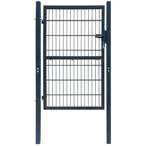 vidaXL 2D vrata za ogradu (jednostruka) antracit siva 106 x 230 cm