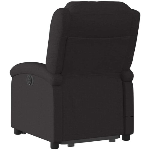 VidaXL Električni masažni naslonjač na podizanje od tkanine crni Slike