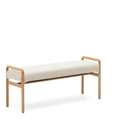 Kave Home Krem/u prirodnoj boji klupa Macaret &amp;ndash; Slike