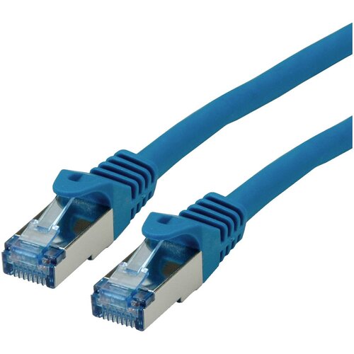Roline 21.15.2841 RJ45 omrežni kabel\, patch kabel cat 6a s/ftp 1.00 m modra\, rdeča 1 kos, (20419392) Cene