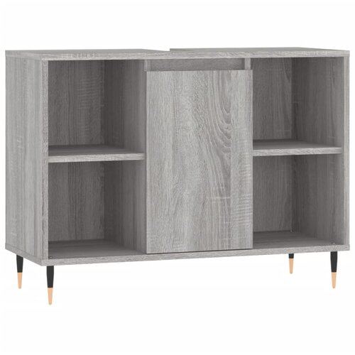 Maison Chic Kopalniška omarica - Kopalniški kabinet siva sonoma 80x33x60 cm inženirski les, (21794805) Cene