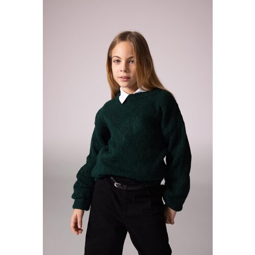 Defacto girl's Regular Fit Crew Neck Sweater Cene