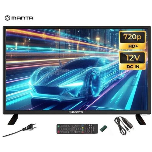 Manta TV LED 24" HD, 220V+12V, HDMI, USB, CI+, COAX, MINIAV, DVB-C/T2 24LHN124D, (5902510680602) Cijene