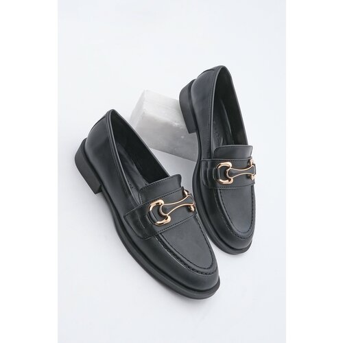Marjin Women's Loafer Buckle Casual Shoes Larista Black Slike