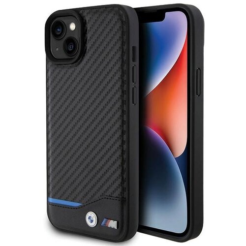 BMW USNJENI OVITEK CARBON ZA IPHONE 15 PLUS ČRN, (21897897) Cene