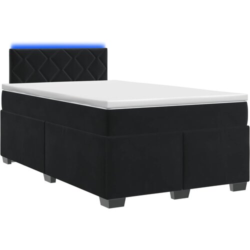  s box springom, madracem i LED-om Crna 120 x 190 cm Slike