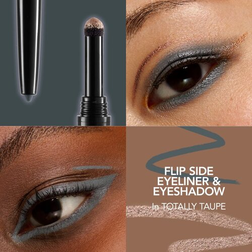 Buxom FLIP SIDE DUAL-ENDED EYELINER &amp;amp; SHADOW kremasto senčilo in črtalo za oči v svinčniku odtenek Totally Taupe 0.78 g Slike