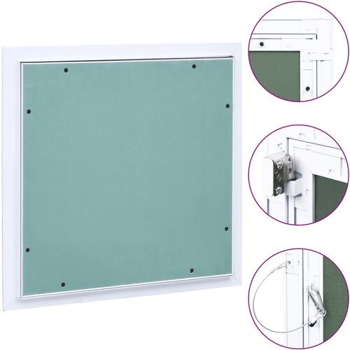 VidaXL Pristupna ploča s aluminijskim okvirom i gipsom 400 x 400 mm Slike