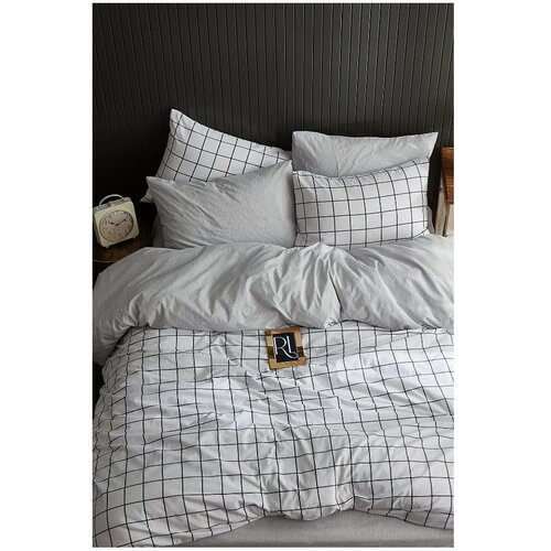 Mila Home Bijela posteljina za bračni krevet/za produženi krevet s uključenom plahtom/4-dijelna 200x220 cm Geometric – Cijene