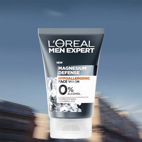 L&amp;acute;Or&amp;eacute;al Paris Men Expert Magnesium Defence gel za umivanje obraza za mo&amp;scaron;ke 100 ml Slike