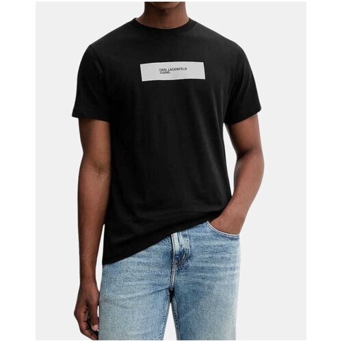 Karl Lagerfeld Majice s kratkimi rokavi A4M17019 Črna Slike