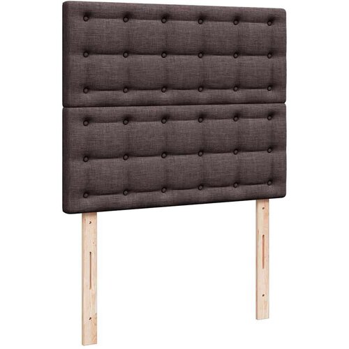 VidaXL otomanski okvir kreveta s madraca tamnosmeđi 120x200cm tkanine Slike