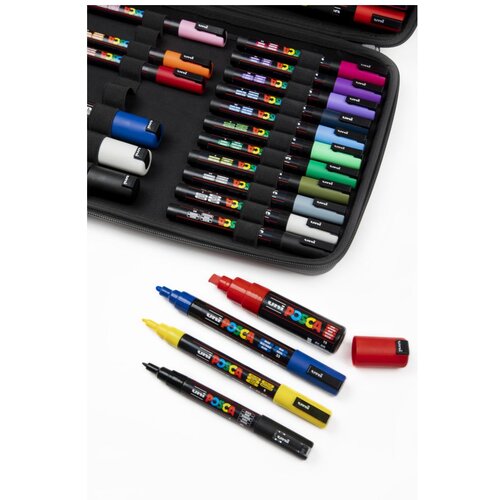  Uni darilni set Posca umetni&amp;scaron;ki etui v gumiranem pernici (mix pc-1m/ pc-3m/pc-5m/pc-8k) 40/1 302422303 Slike