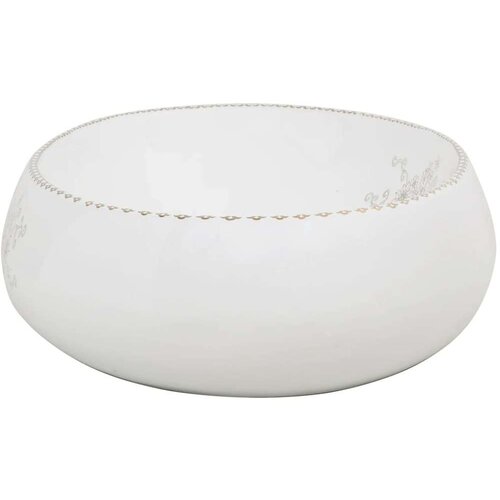  Nadpultni umivalnik bel ovalen 59x40x15 cm keramika Slike