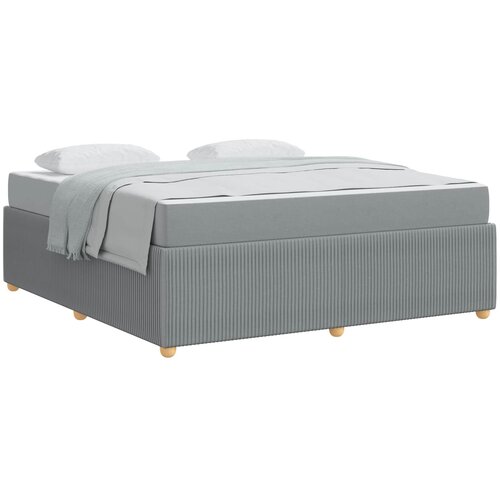  Krevetna konstrukcija Svijetlo siva 180 x 200 cm tkanina Slike