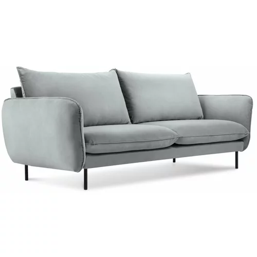 Cosmopolitan Design Svetlo siv žameten kavč Vienna, 160 cm