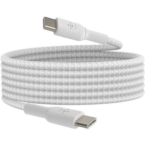 Belkin BOOST CHARGE braided Cab. USB-C/USB-C 2m whiteCAB004bt2MWH Slike