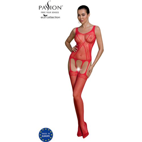 Passion ECO BODYSTOCKING KOLEKCIJA ECO BS007 ROJO RDEČA ENA VELIKOST, (21402797) Cene