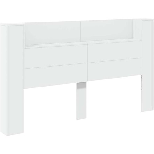  Krevetna ploča s LED-om s policom Bijelo 180 x 16 5 x 103 5 cm - Bijelo 180 cm Slike