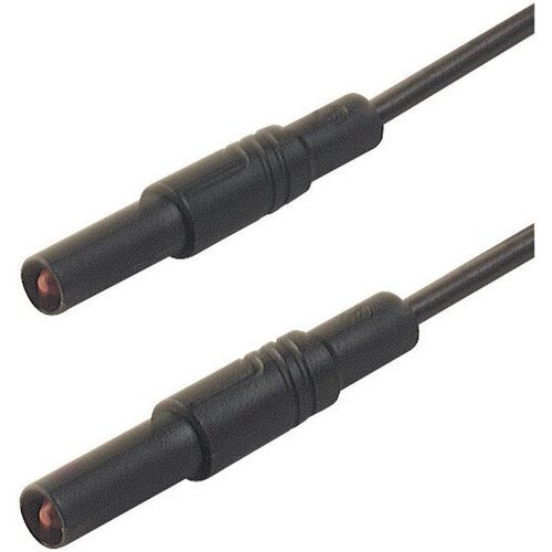 SKS Hirschmann 4 mm safety test lead\, 2x straight plugs\, 1 mm²\, 200 cm, (20423181) Cene