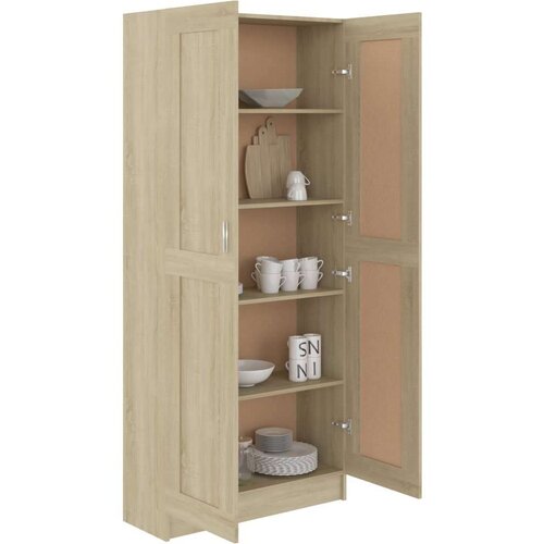  za knjige boja hrasta sonome 82,5x30,5x185,5 cm iverica Slike