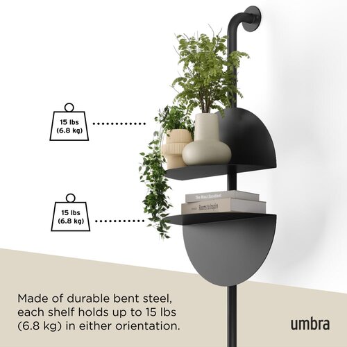 Umbra Črn kovinski sistem modularnih polic 27x203,5 cm Solis &amp;ndash; Slike