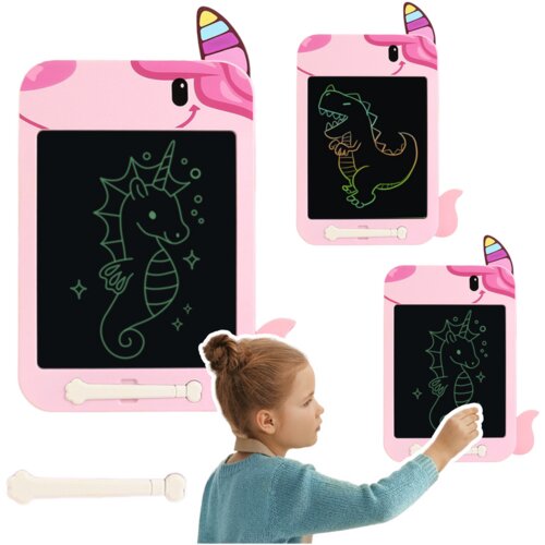 LCD ploča za crtanje Stylus Unicorn - roza Slike