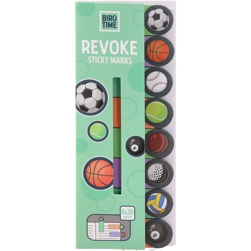 Biro time Revoke, obeleživač, samolepljiv, 8x20 lista, sport Cene