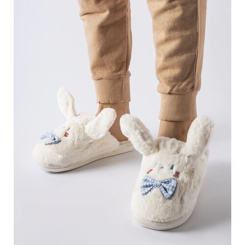 Gemre White slippers with ears and a bow Bruno Slike