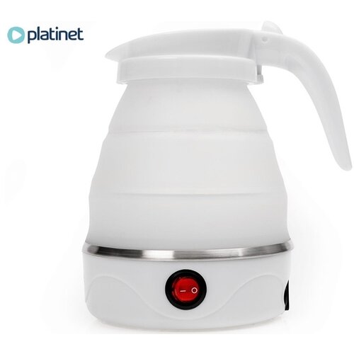 Platinet grelnik vode PEK187R, zložljiv, 0.6L, 600W, samodejni izklop, silikon, bel Slike