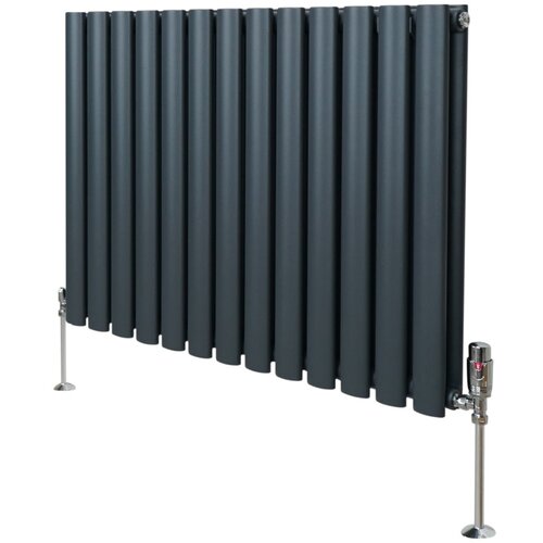 Monster ovalni stebrični radiator in ventili - 600 mm x 780 mm - antracitno siva, (21569922) Cene