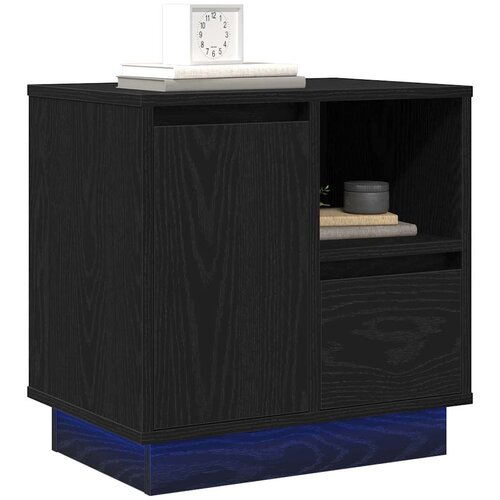  Noćni ormar s ladicama 2 pcs Crni hrast 50 x 34,5 x 50 cm. Slike