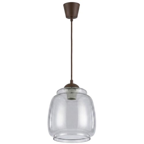 Brilagi LED luster na sajli R GLASS 1xE27/60W/230V pr. 26 cm braon/zadimljeno-siva Slike