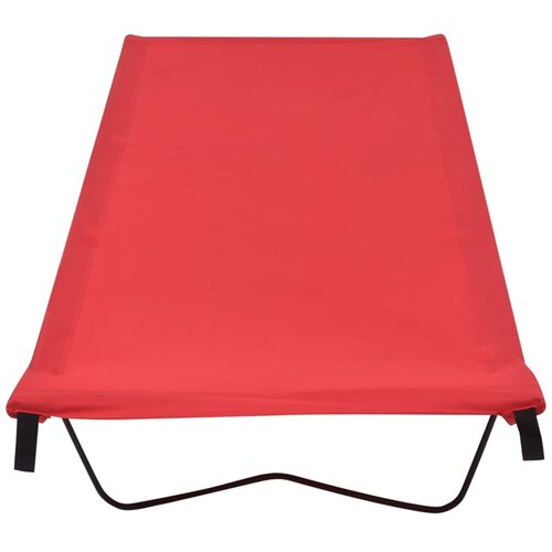  Krevet za kampiranje 180x60x19 cm od tkanine i čelika crveni Slike