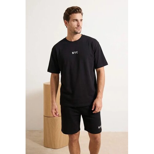 Trendyol Mu&amp;scaron;ki set majica i pantalone Tmnss26Em00005, Crni Slike