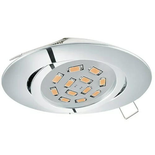 Eglo LED ugradbena svjetiljka, okrugla Tedo (5 W, Ø x V: 8 x 3,5 cm, Krom, Topla bijela)