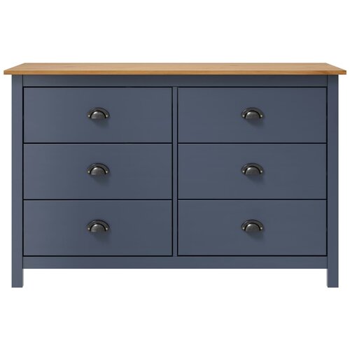 Maison Chic Komoda - Predalnik Hill siva 125x40x80 cm trdna borovina, (21717165) Cene