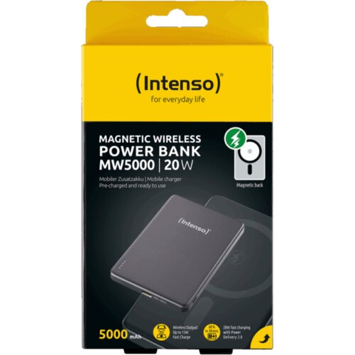 Intenso Prijenosni punjač, MagSafe, 5000mAh, bežični, sivi &ndash; POWERBANK MW5000 Gray Cijene