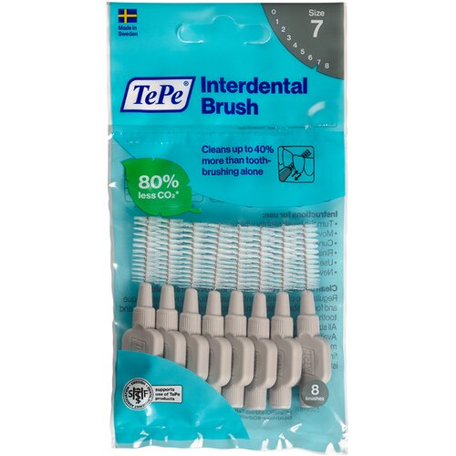 TEPE SWEDEN Original Interdentalne četkice Sive vel. 7 / 1,3 mm - vrećica 8 kom Slike