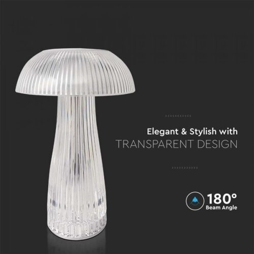  LED prigu&amp;scaron;iva punjiva stona lampa LED/1W/5V 3000-6000K 1800 mAh prozirna Slike